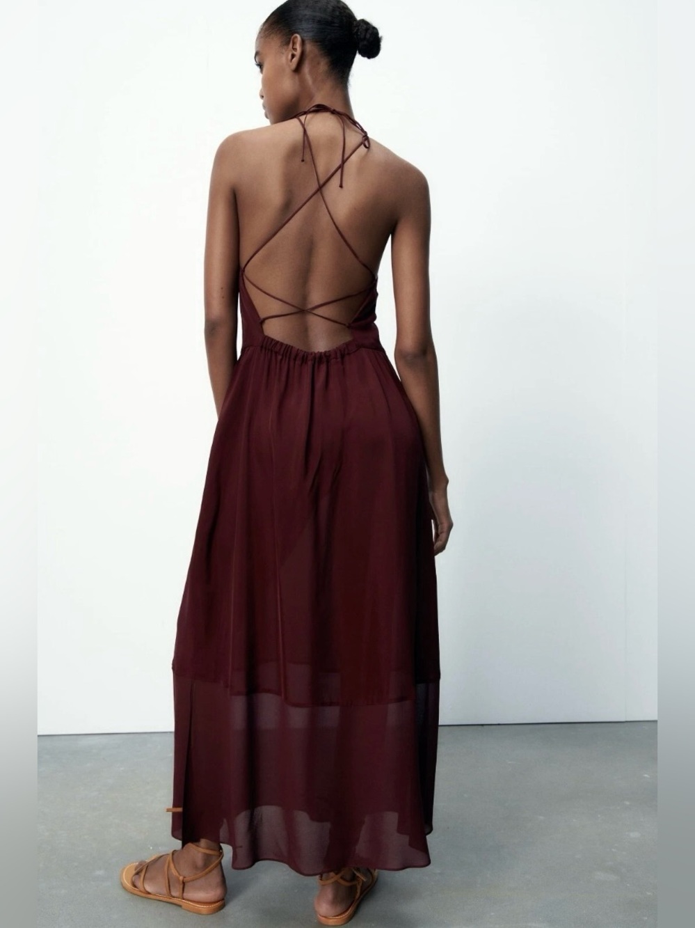 Zara strappy back maxi dress - Picture 2 of 8